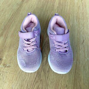 NWT Weestep Girls Comfy Purple Velcro Athletic Sneakers, Size 8